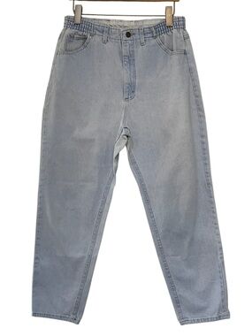 Vintage Lee Original Jeans Light Wash Side Elastic Mom Jeans 12P
